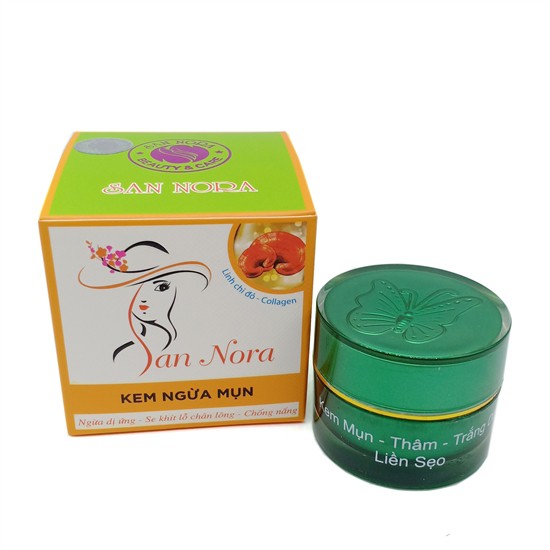 Kem mụn thâm trắng da liền sẹo san nora 10g