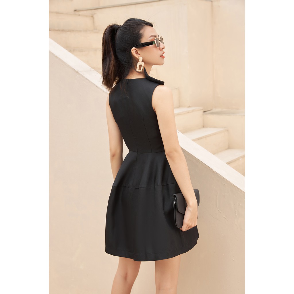 Đầm Xòe Xoắn Nơ Cổ 20 AGAIN DEW0575 | BigBuy360 - bigbuy360.vn