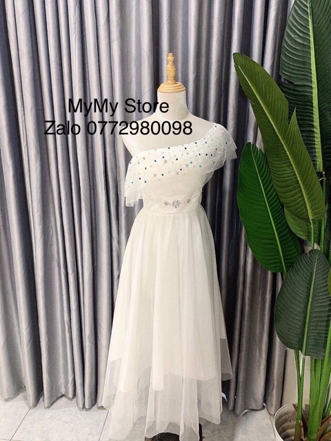 Đầm dự tiệc kết cườm tròn mặc được 2 kiểu TRIPBLE T DRESS - size M/L (kèm ảnh thật) MS33Y