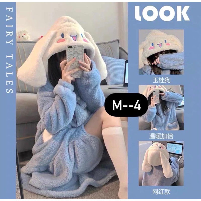 Áo choàng lông kiểu dáng dễ thương ấm áp