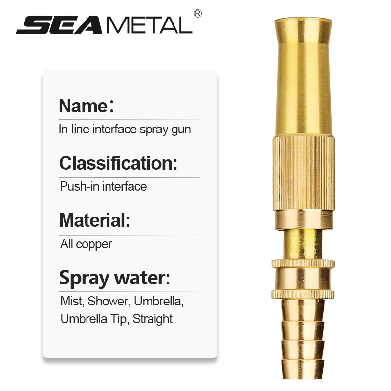 Vòi Phun Nước Rửa Xe Hơi / Tưới Vườn Dạng Nén Chữ T Bằng Đồng