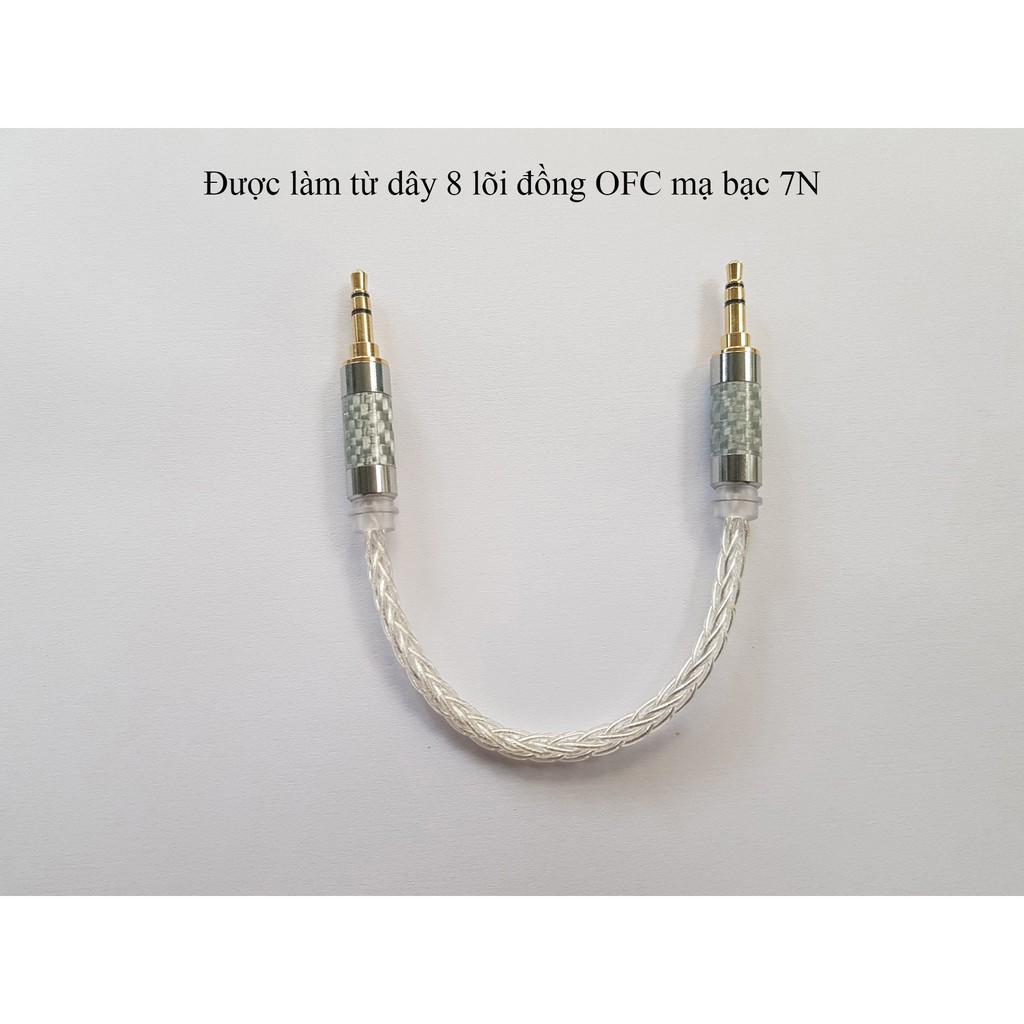 Dây IC, AUX, 2 đầu 3.5mm 8 lõi mạ bạc 7N chất lượng cao cho DAC / AMP