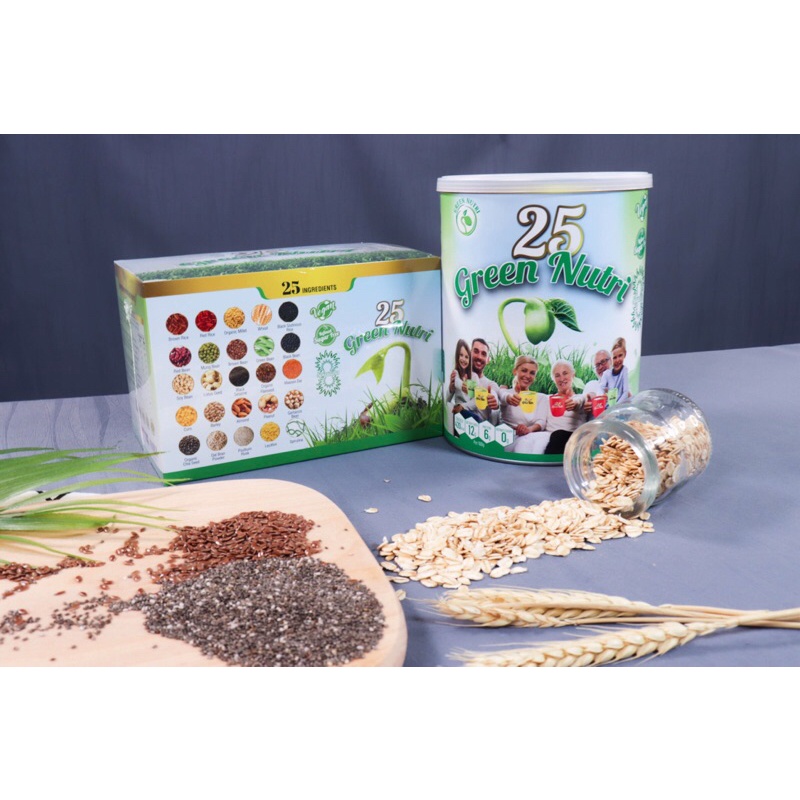 Sữa hạt ngũ cốc 25 Green Nutri hộp giấy 625gr