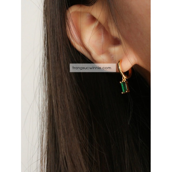 Hoa tai nữ Titan Jenny Diamond - green