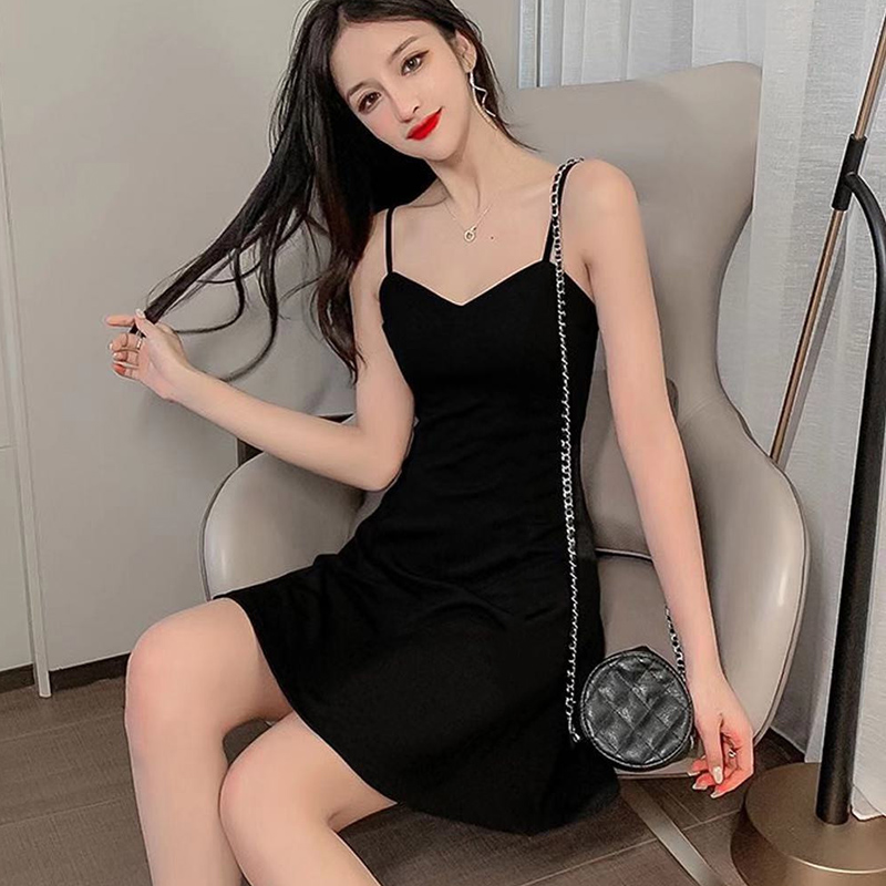 Đầm Hai Dây Không Tay Cổ Chữ V Ôm Dáng Gợi Cảm Thời Trang Dành Cho Nữ