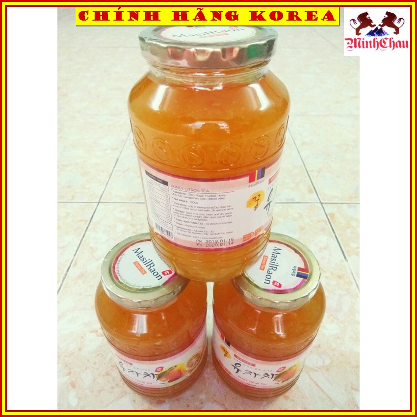 Trà Mật Ong Chanh MasilRaon Lọ 1kg Hàn Quốc, minhchau