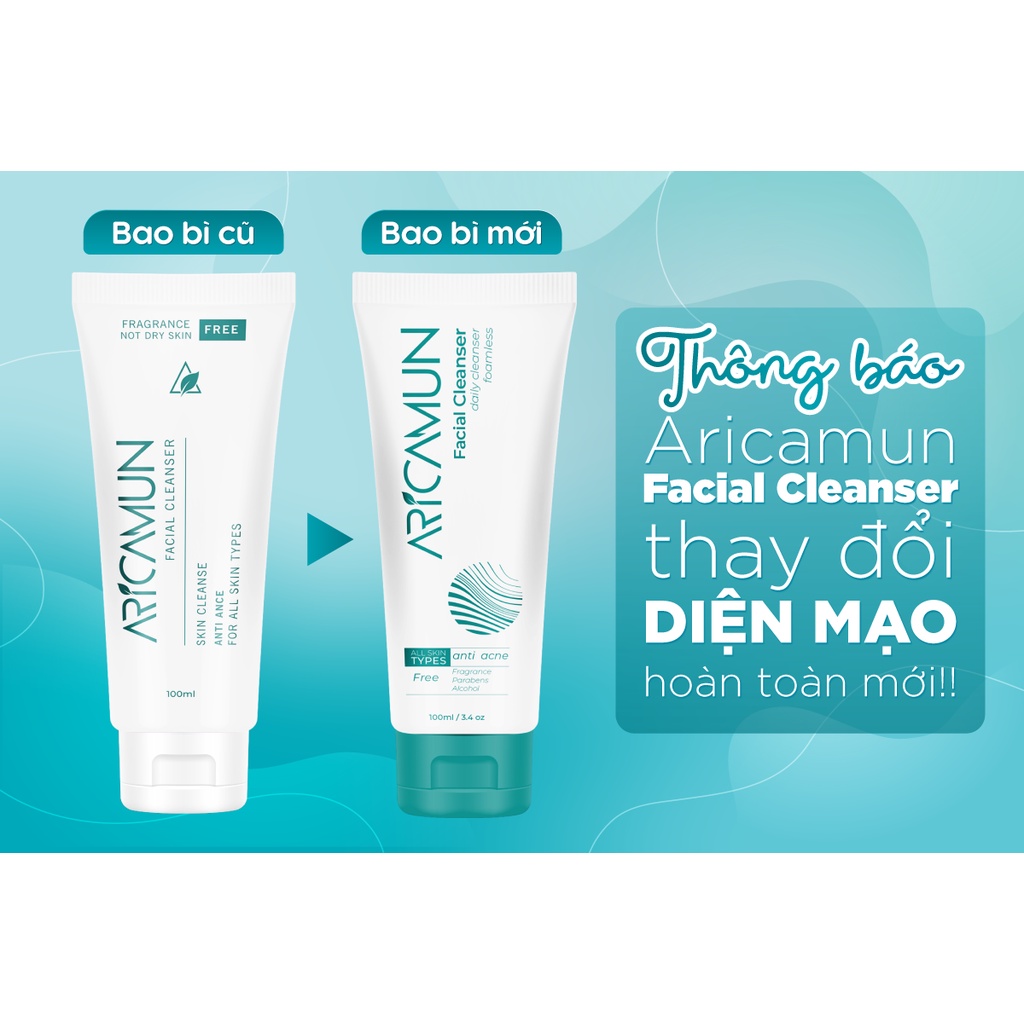 Sữa Rửa Mặt Không Xà Phòng Dịu Nhẹ Cho Mọi Loại Da Aricamun Facial Cleanser 100ml