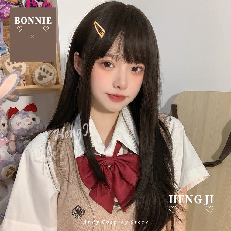 Tóc giả/ Wig teen đen nâu Bonnie Hengji