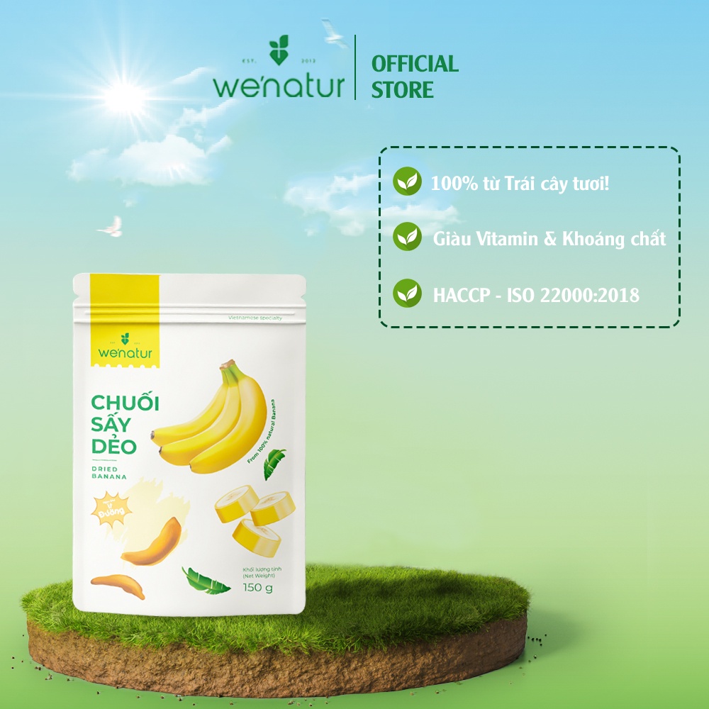 Chuối Cau Mật Sấy Dẻo Không Đường We'natur 150g