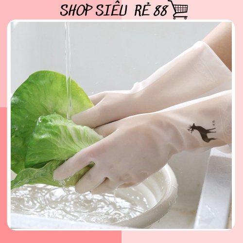 Bao Tay Rửa Bát Hình Hưu Cao Su Siêu Dai, Siêu Bền Loại Xịn (Mẫu Hình Hưu) .