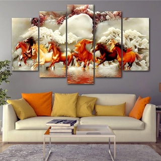 Tranh Gỗ Cao Cấp TƯỜNG VIP Treo Tường Phong Thủy Mừng Tân Gia, Mừng Khai Trương Mã Đáo Thành Công 10 (Bộ 5 tấm)