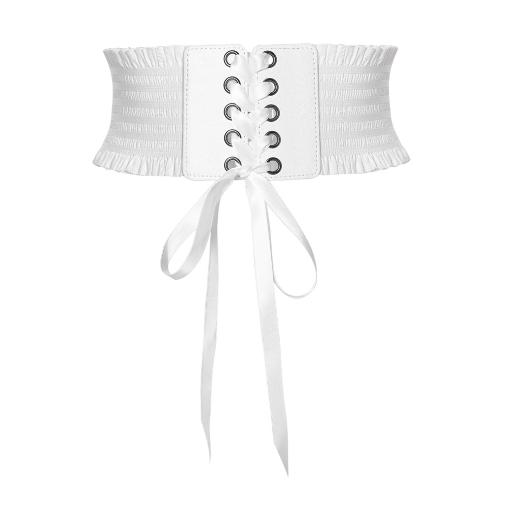 1 Thắt Lưng Đan Dây Co Giãn Màu Đen Thời Trang Nữ