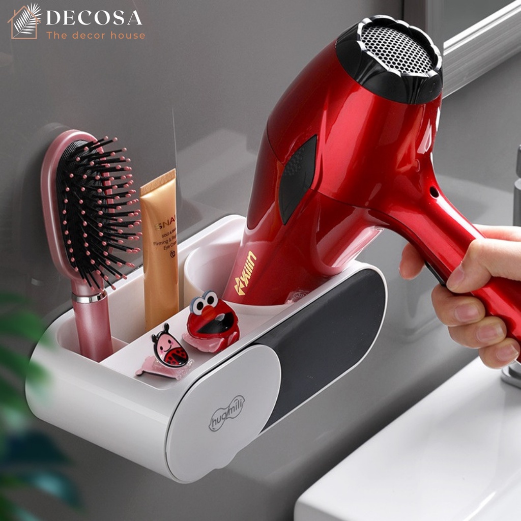 [Mã LIFE2403ALL giảm 10% đơn 50K] Kệ nhà tắm để đồ treo máy sấy tóc dán tường DECOSA