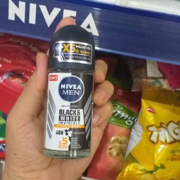 Lăn Ngăn Mùi NIVEA MEN BLACK &WHITE 50ml | WebRaoVat - webraovat.net.vn