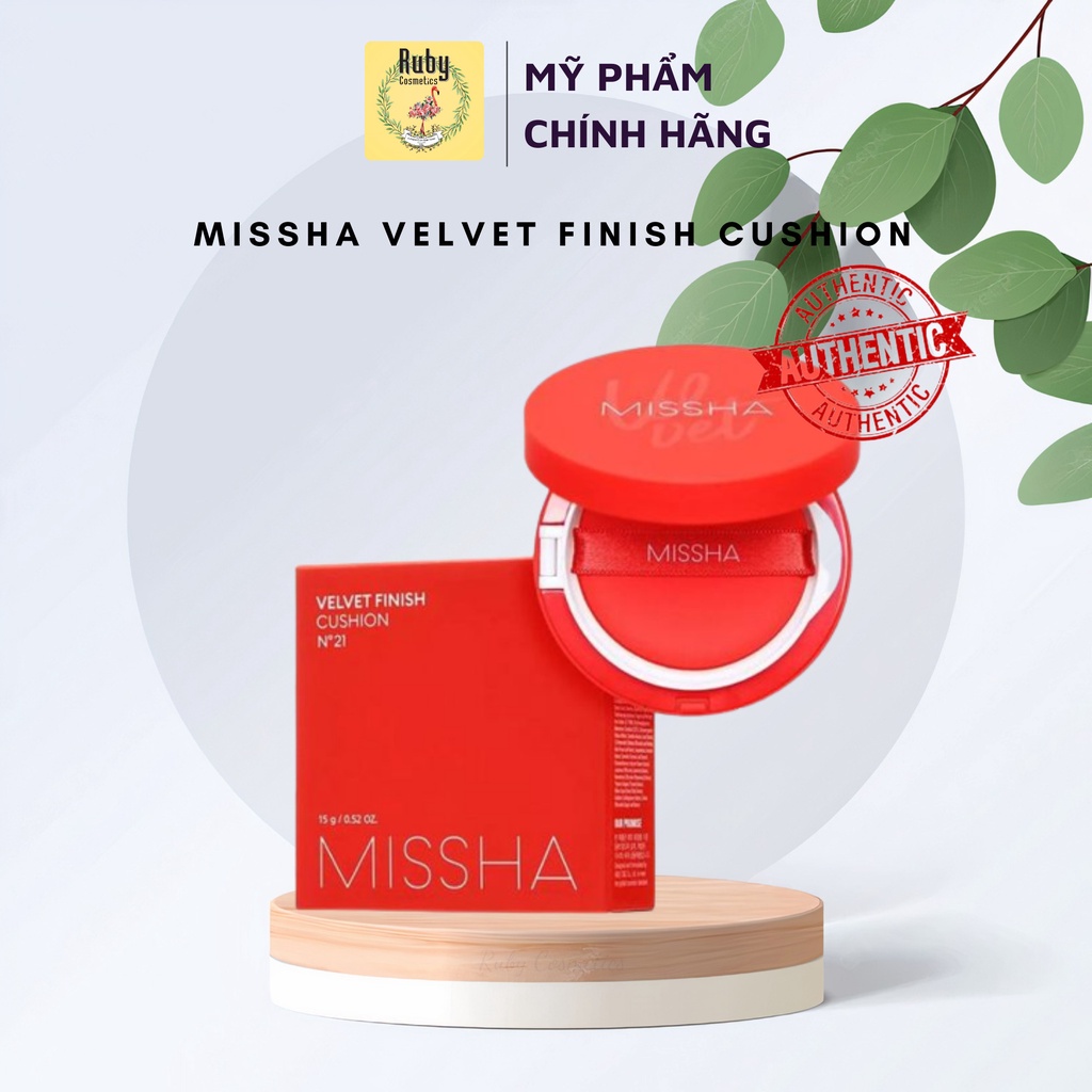 Phấn Nước MISSHA Velvet Finish Cushion SPF50+/PA+++ 15g ( đỏ )