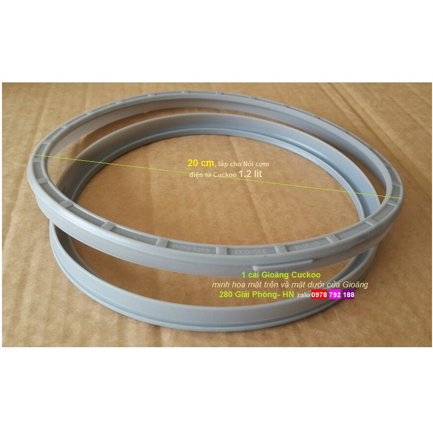 Gioăng nồi cơm cuckoo mã 331-046a 20cm và mã 331-033 22cm