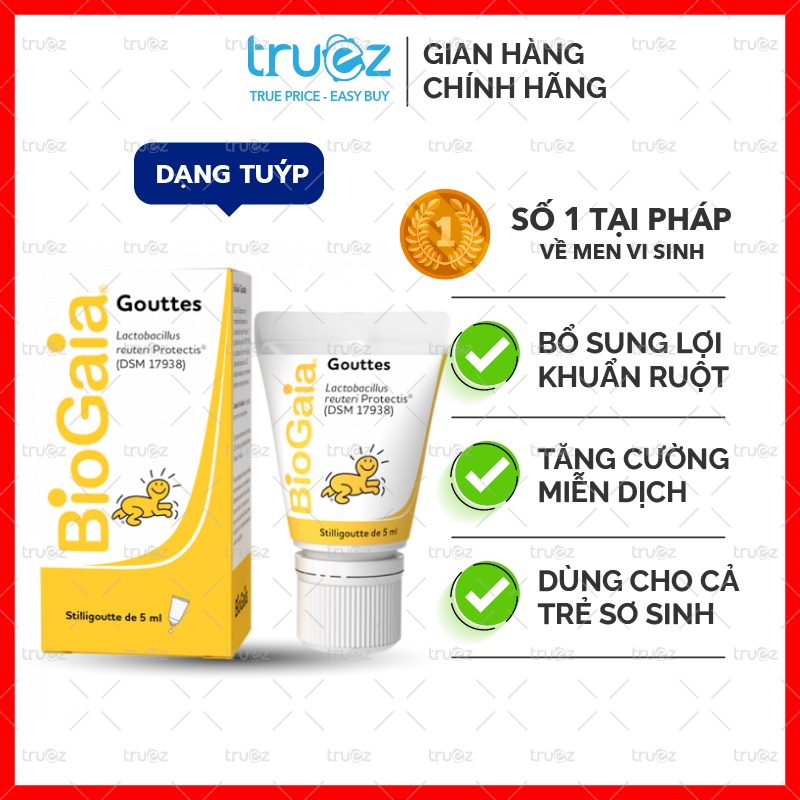 Men vi sinh Bio Gaia Protectis [Pháp] bổ sung giúp cải thiện hệ vi sinh đường ruột tuýp 5ml [Chính hãng]