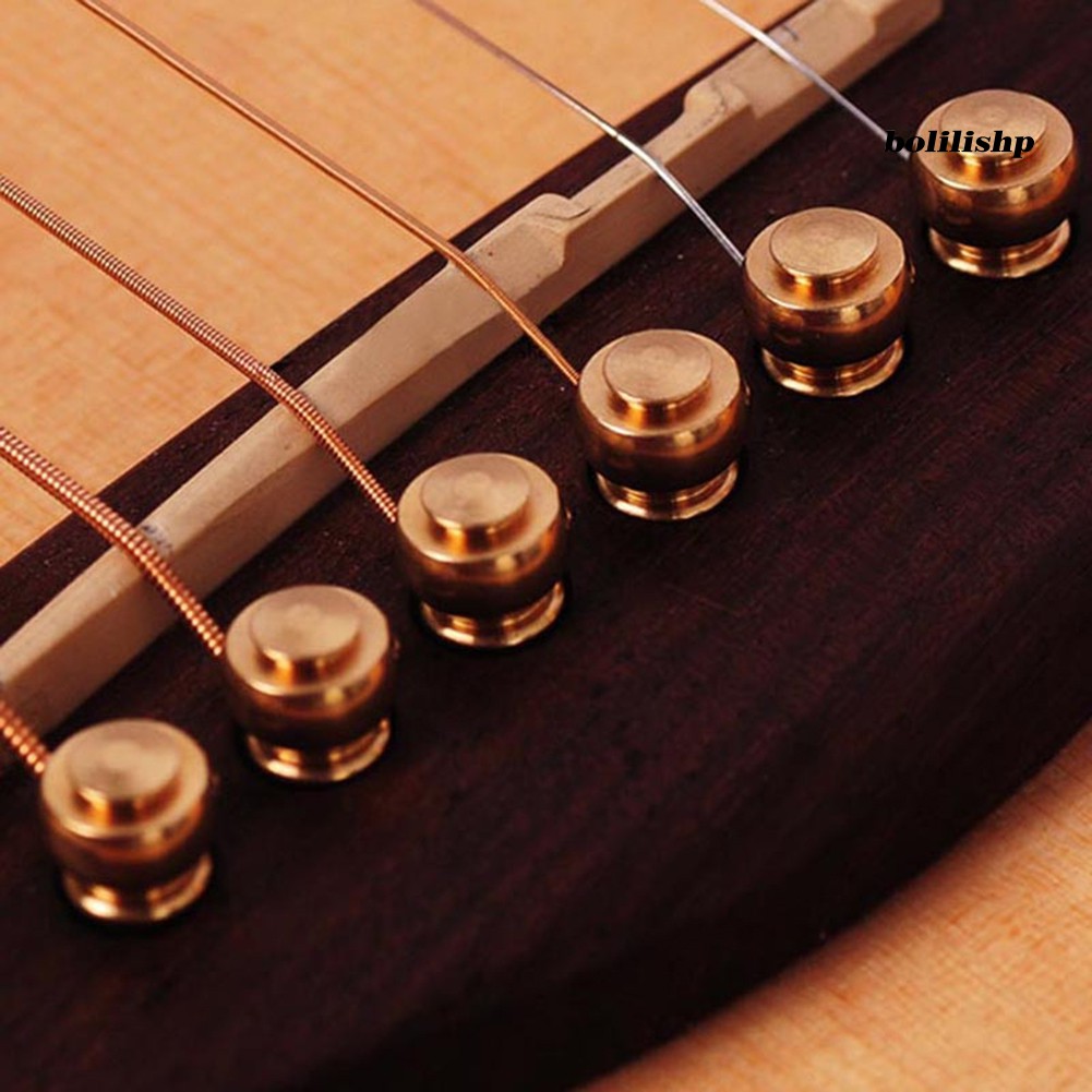 Set 6 Chốt Dây Đàn Guitar Bằng Đồng Thau Nguyên Chất Thay Thế Tiện Dụng