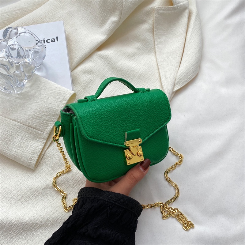 Túi Đeo Vai Hình Vuông Cỡ Nhỏ Phối Dây Xích Thời Trang Cho Nữ