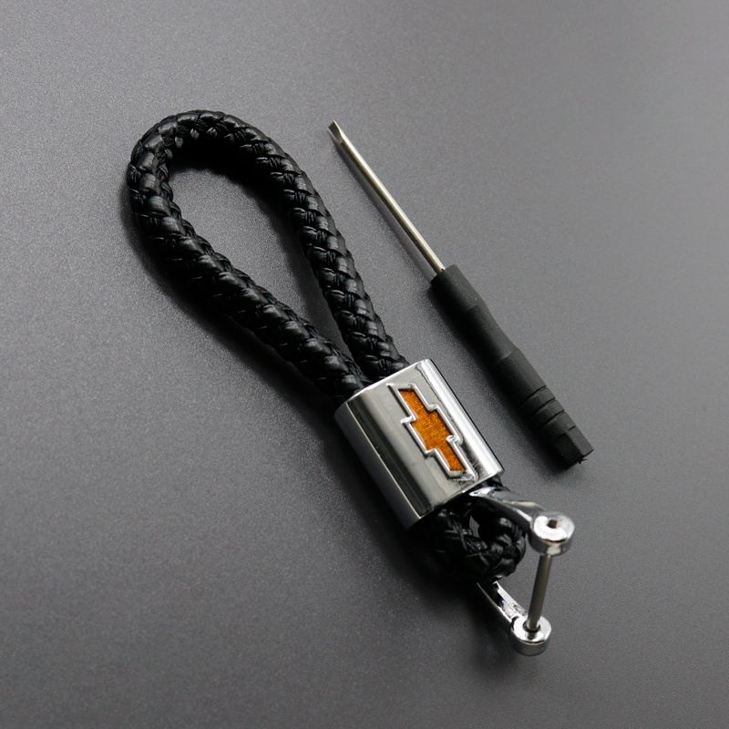 Móc Chìa Khóa Xe Hơi Bằng Da In Logo 3D Cho Chevrolet Captiva Colorado Cruze Spark Malibu Trax Aveo