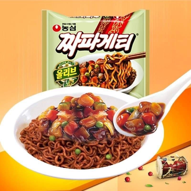 Combo bịch 5 gói Mì Tương Đen Chapagetti Nongshim Original (140g/ gói ) 짜파게티