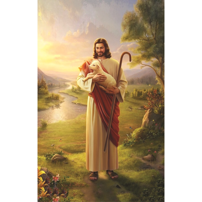 Bộ Tranh Xếp Hình Minh Châu 1000 Mảnh Ghép 50x80cm - Lost Sheep &amp; Jesus