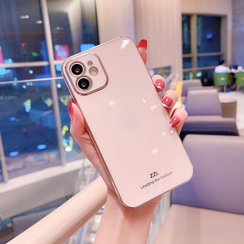 Ốp Điện Thoại TPU Siêu Mỏng Mạ Bóng Bảo Vệ Cho iPhone 14 13 12 11 Pro MAX X XR XS MAX 8 7 Plus + SE 2020