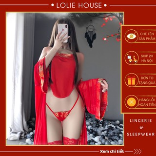 Cosplay cổ trang yếm sexy có áo choàng  - Set váy đầm ngủ cổ trang Trung Quốc gợi cảm LOLIE HOUSE - CP23