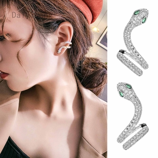 Đôi Bông Tai Mạ Bạc 925 Hình Rắn Đính Đá Thời Trang Cho Nữ