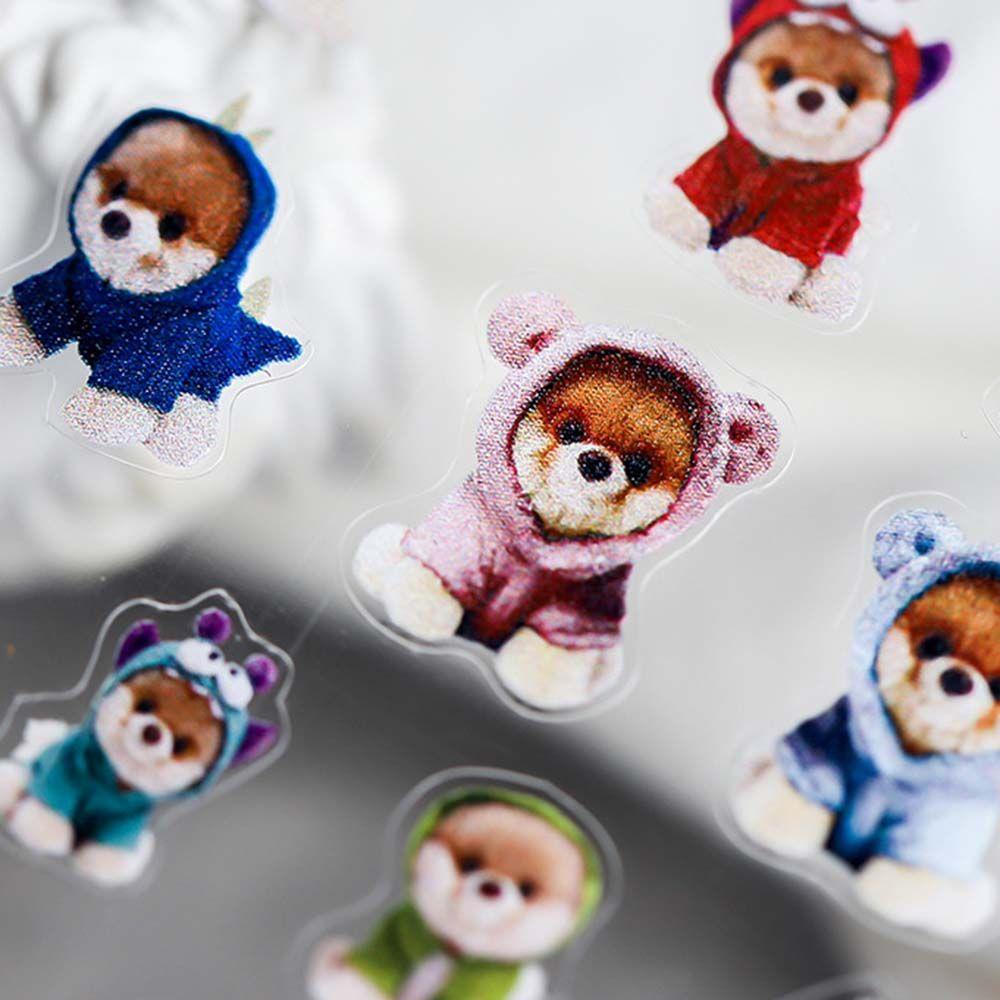 Miếng Dán Trang Trí Móng Tay Tự Dính Hình Chú Chó Hoạt Hình Kiểu Nhật Bản