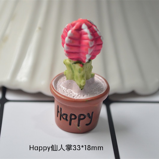 Mô hình chậu cây xương rồng mini 3cm bằng nhựa resin ba chiều