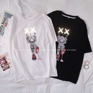 Áo thun over KAWS singum phản quang