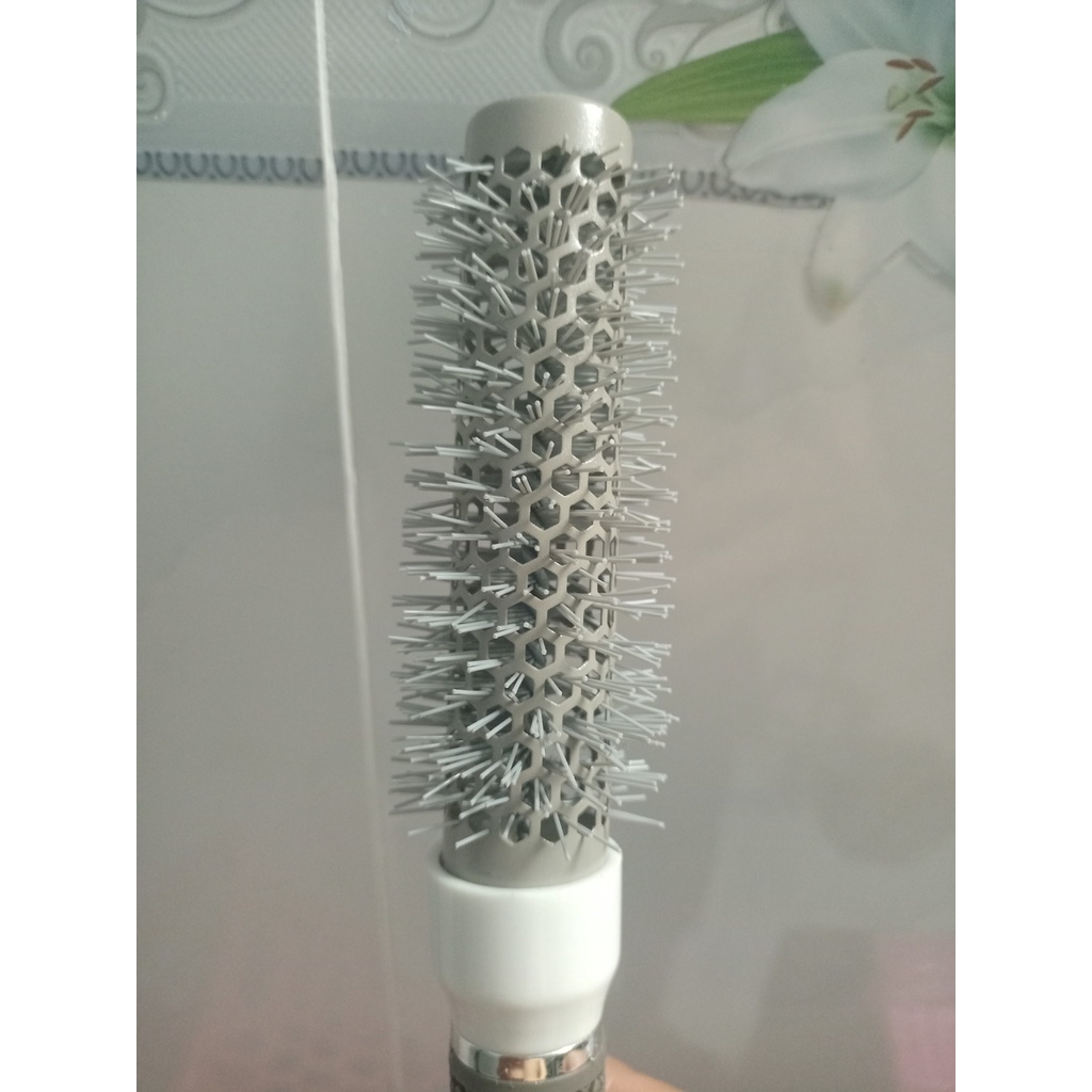 Lược chảy sấy tóc XÁM TỐT uốn có 3 kích cỡ, cán cầm mềm mịn, lông uốn tốt không làm rối tóc - phụ liệu tóc Thủ Đức