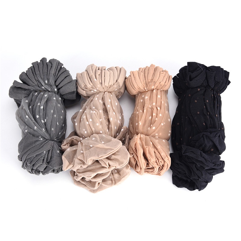 Set 10 Đôi Vớ Trong Suốt Họa Tiết Chấm Bi Thời Trang Dành Cho Nữ