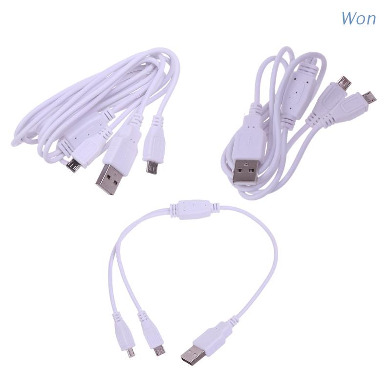 Dây Cáp Sạc Nhanh USB Sang Micro USB 2 Trong 1 Chữ Y Cho Điện Thoại