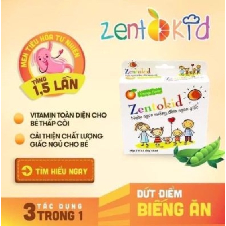 Siro Ăn Ngon Zentokid Cpc1hn Bé Ăn Ngon Miệng, Ngủ Ngon Giấc, Tiêu Hóa Tốt - (Hộp 10 Ống)