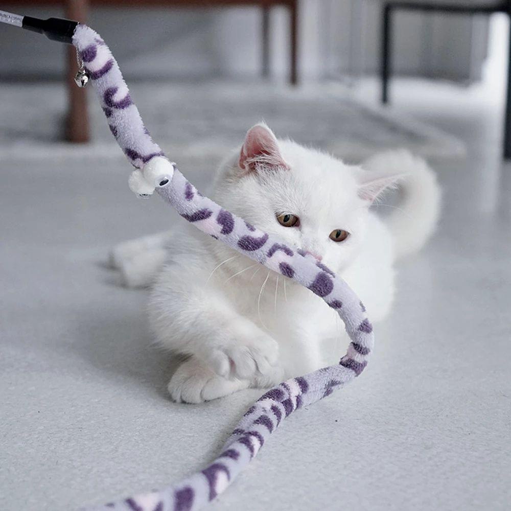 Augustine Đồ Chơi Tương Tác Thú Bông Ngắn Đuôi Dài Kẻ Sọc Chống Cắn Giảm Căng Thẳng Cho Mèo