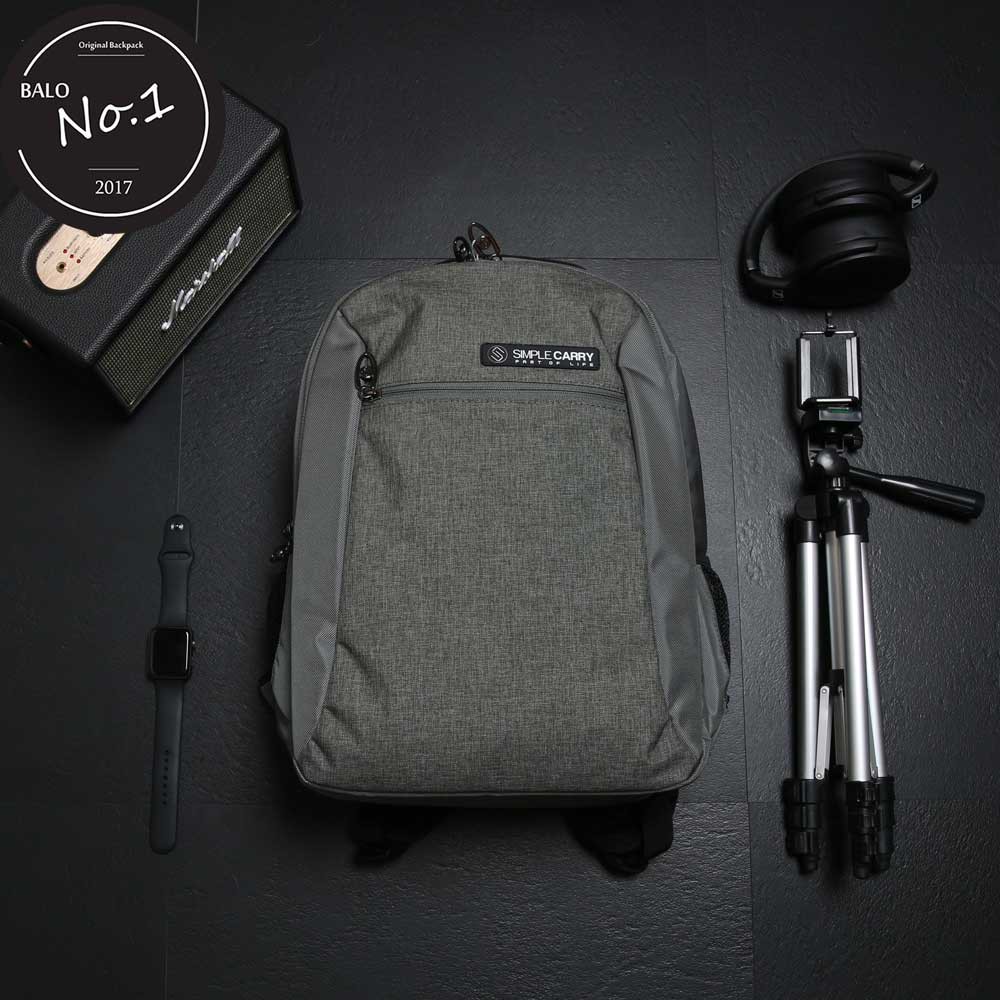 Balo Thời Trang Cao Cấp Simple Carry B2B04 B.Grey