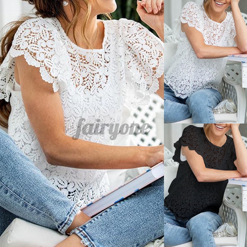 # Women Casual Round Neck Short Sleeve Plain Tops #