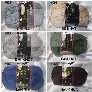 LEN CANSI DANBAI 35k/125g/cuộn (Bảng 01- 20) [Ảnh shop tự chụp]