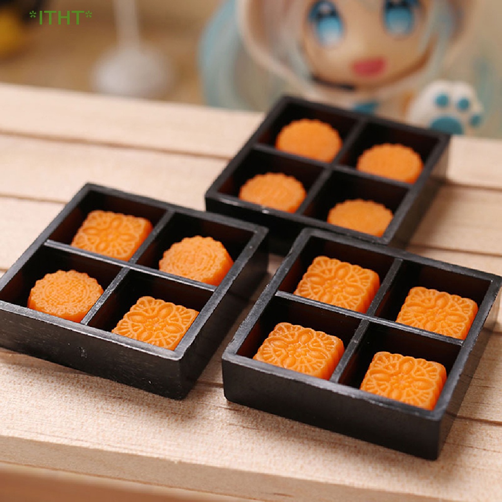 1 Bộ Bánh Trung Thu Mini Tỉ Lệ 1: 12 Cho Nhà Búp Bê Mới