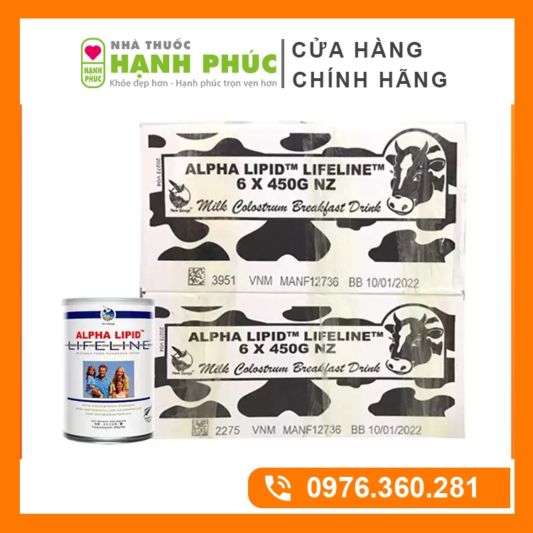 [COMBO 2 THÙNG 12 LON ] Sữa Non AlphaLipid Lifeline 450g từ New Zealand - TPCN360