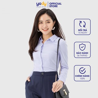  Áo Sơ Mi Nữ YODY Nano Cổ Đức Dài Tay Chống UV, Kháng Khuẩn