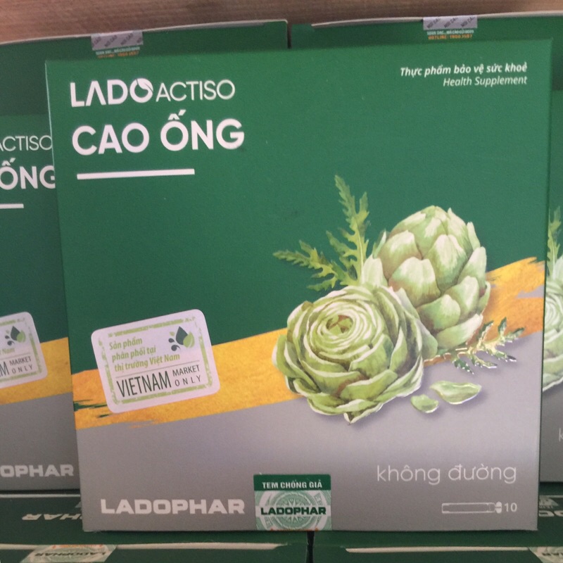 cao ống atiso không đường hộp 10 ống 10ml - chính hãng ladophar