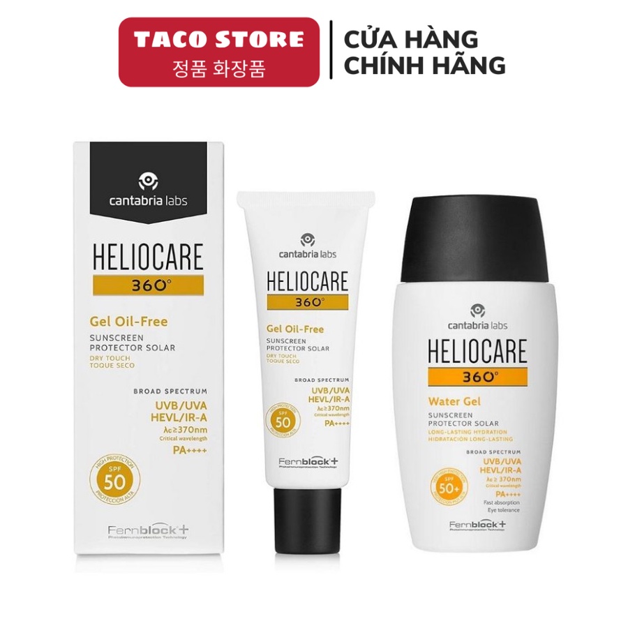 Kem Chống Nắng Quang Phổ Rộng Heliocare Water Gel/ Mineral/ Pigment/ Age Active Fluid 50ML