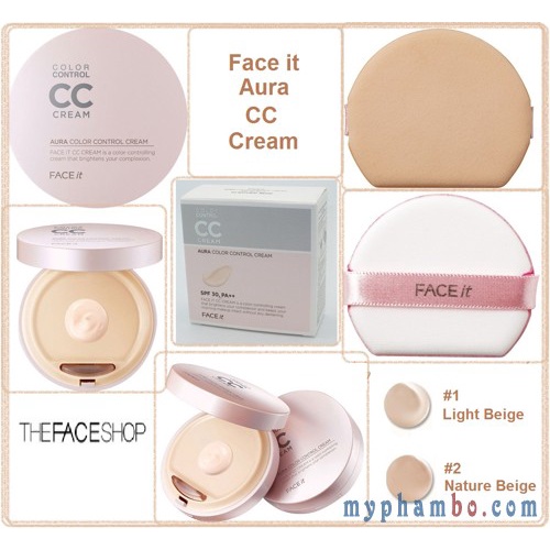 [Hàng Chính Hãng] Phấn Nền The Face Shop CC Cream Face It Aura Color Control Cream | BigBuy360 - bigbuy360.vn
