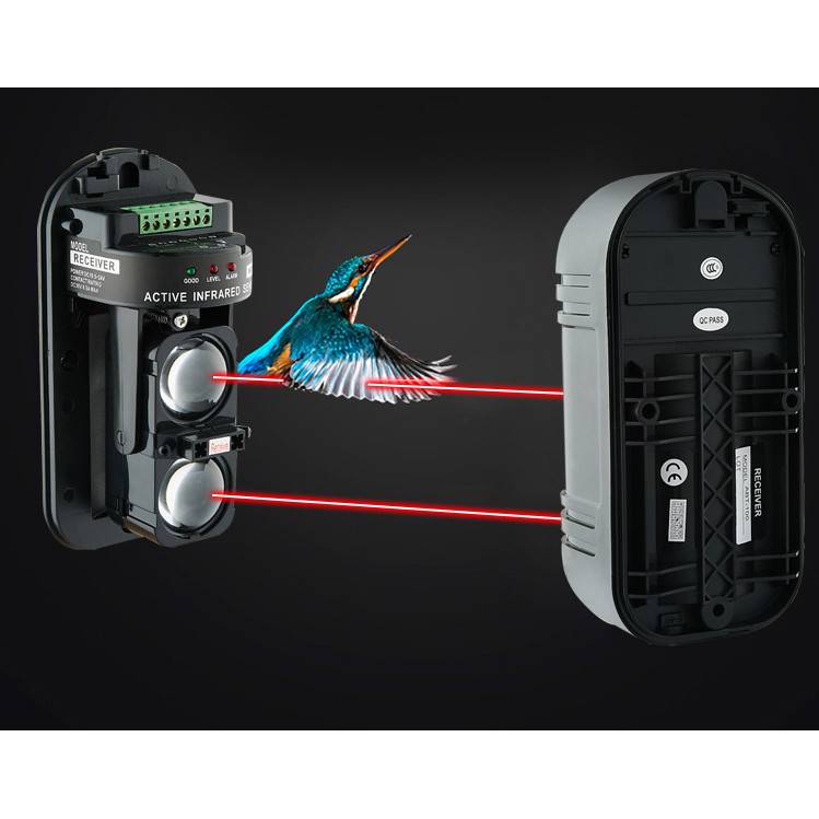 Beam Hàng Rào Hồng Ngoại Báo Động Chống Trộm 2 Tia 100m ABT-100  Hass