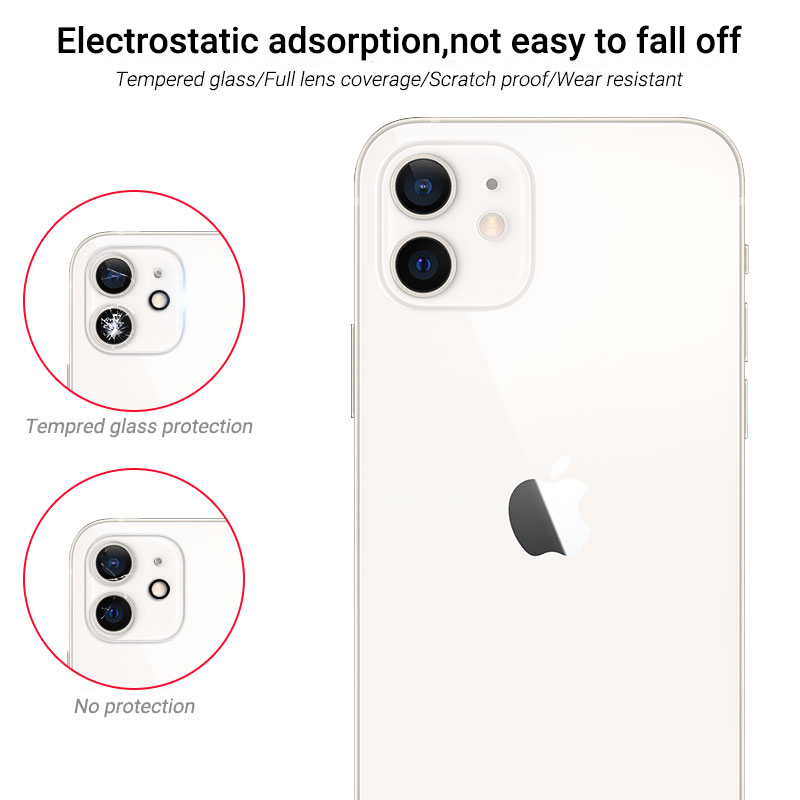 Kính Cường Lực Bảo Vệ Camera 2 Trong 1 Cho Iphone 11 Pro Max 12 Pro Max 12 Mini 7 8 Plus Xr X Xs Max Se 2020