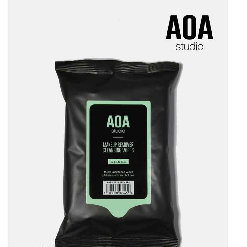 Khăn tẩy trang AOA Makeup Remover Wipes - Green Tea