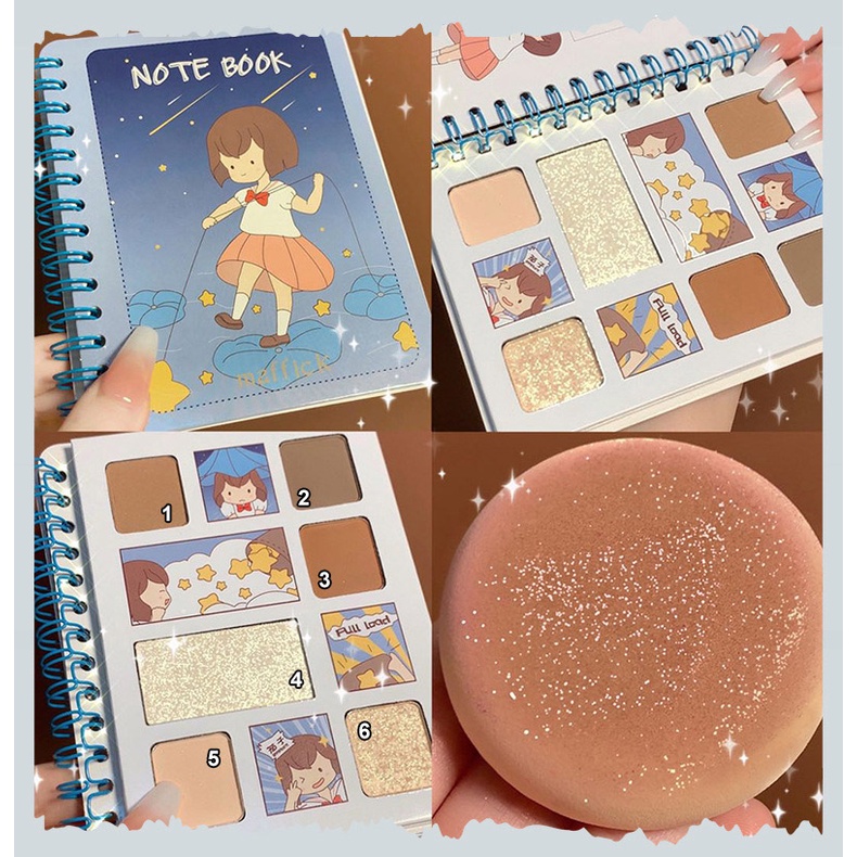 (Hàng Mới Về) Bảng Phấn Mắt Maffick 6 Màu Lì Dễ Thương Chống Thấm Nước Cho Nữ | BigBuy360 - bigbuy360.vn